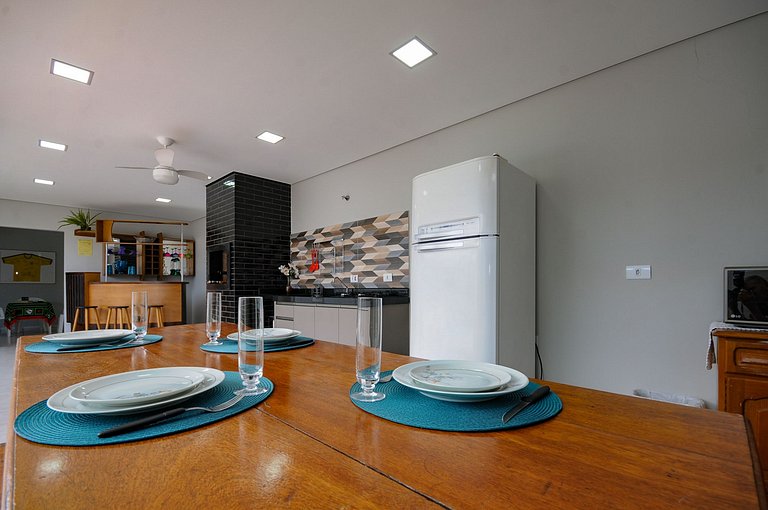 12 Hóspedes - Piscina água salgada - Área Gourmet