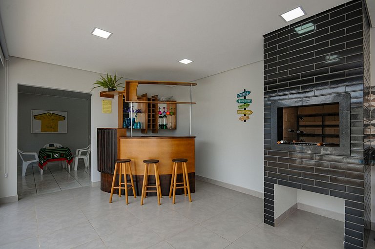 12 Hóspedes - Piscina água salgada - Área Gourmet